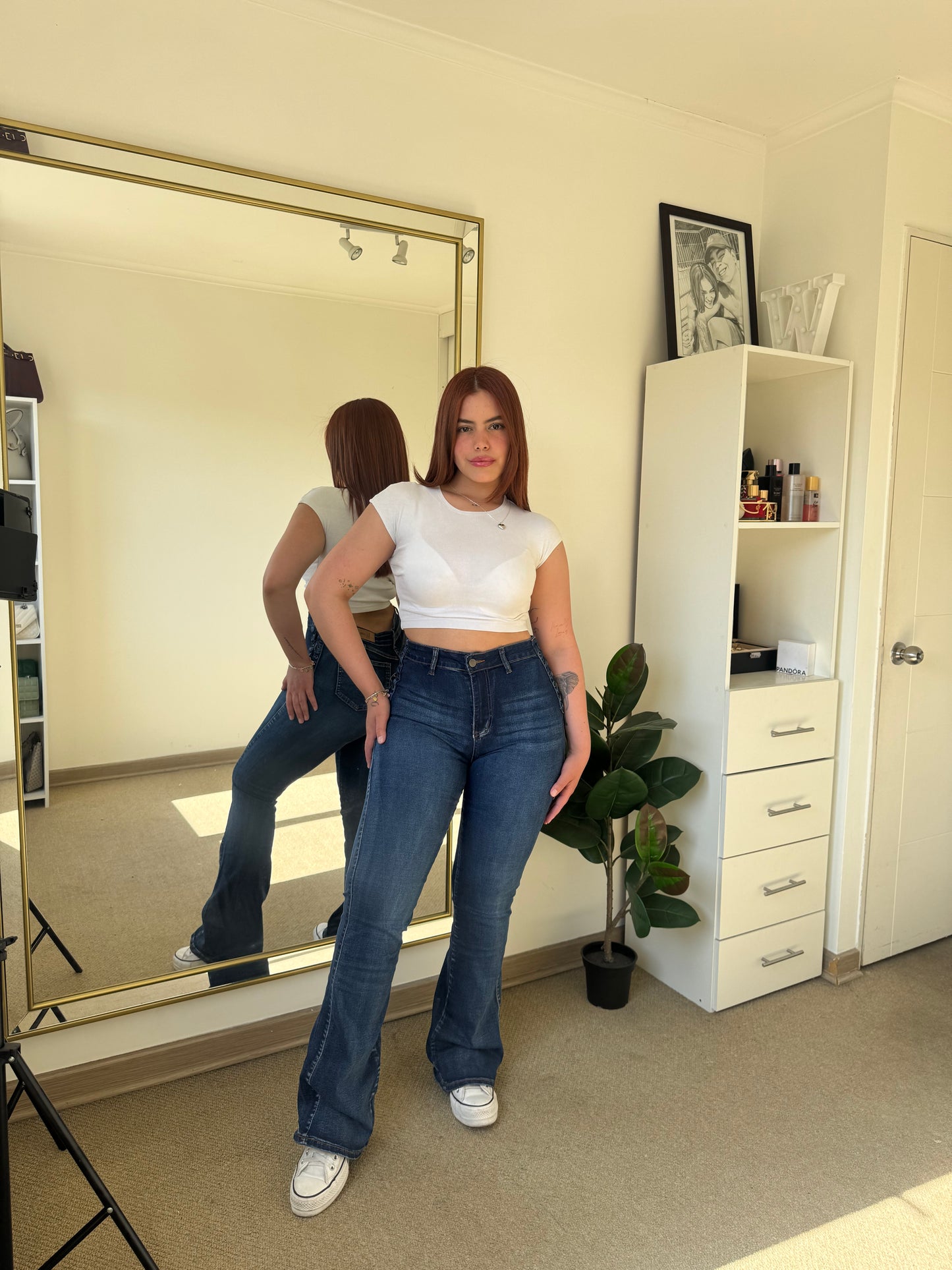 Jeans Flare Trenzado