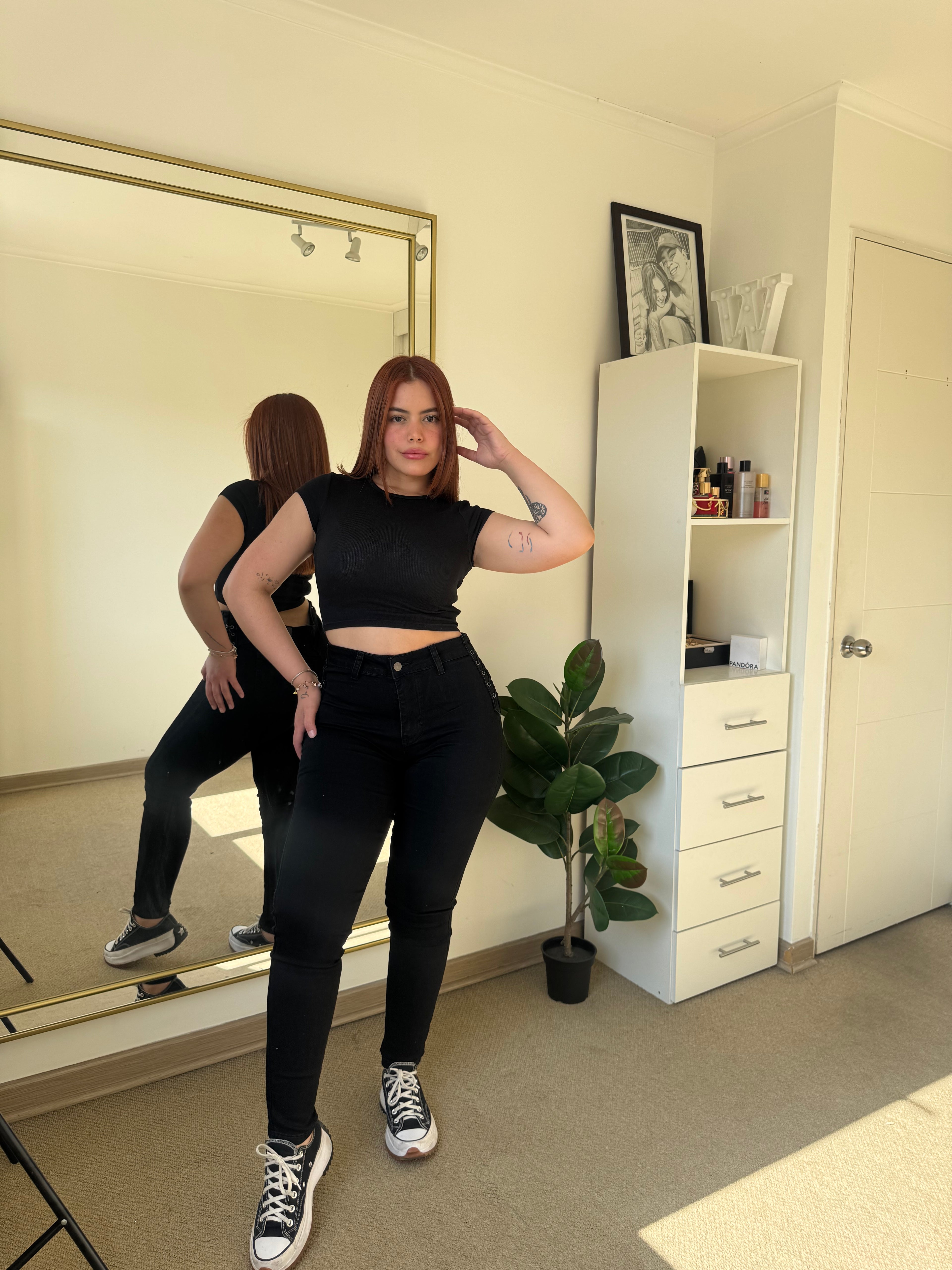 Jeans Skinny Trenzado Push Up