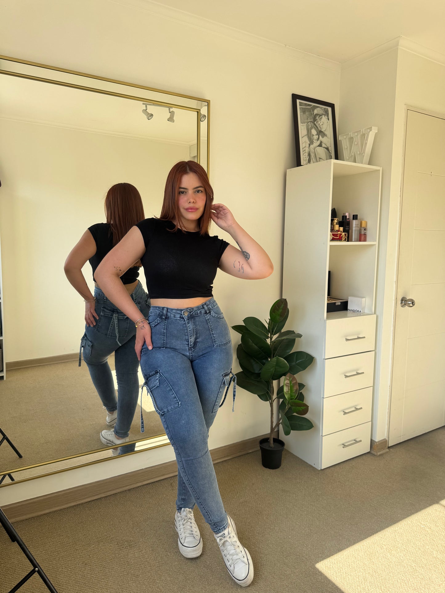 Jeans Skinny Cargo Push up