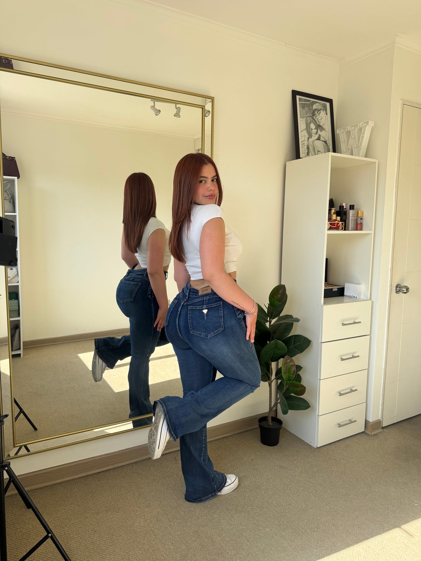 Jeans Flare Trenzado