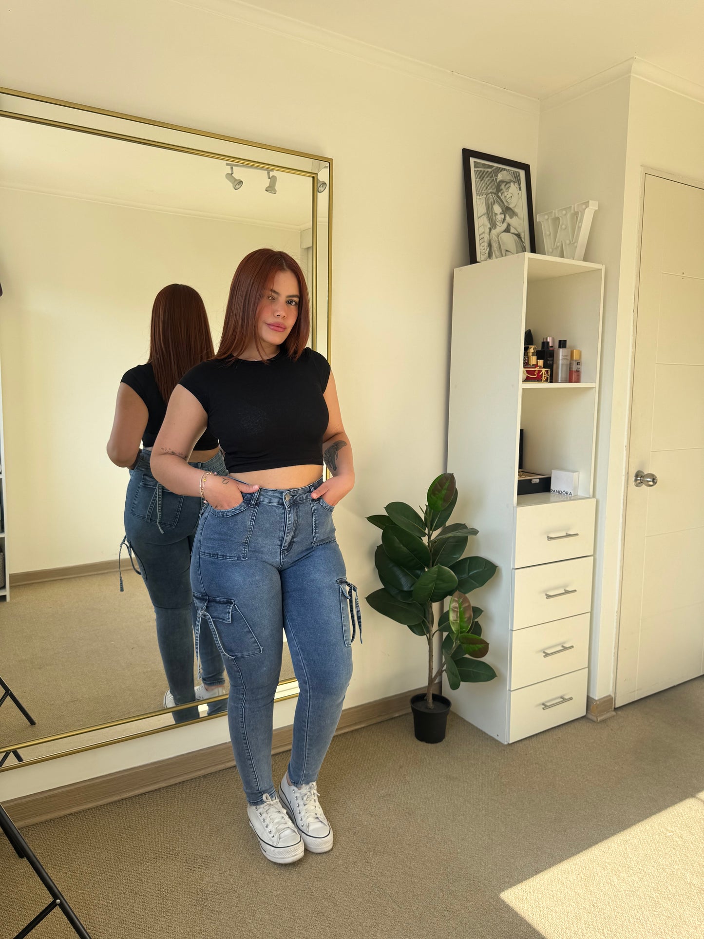 Jeans Skinny Cargo Push up