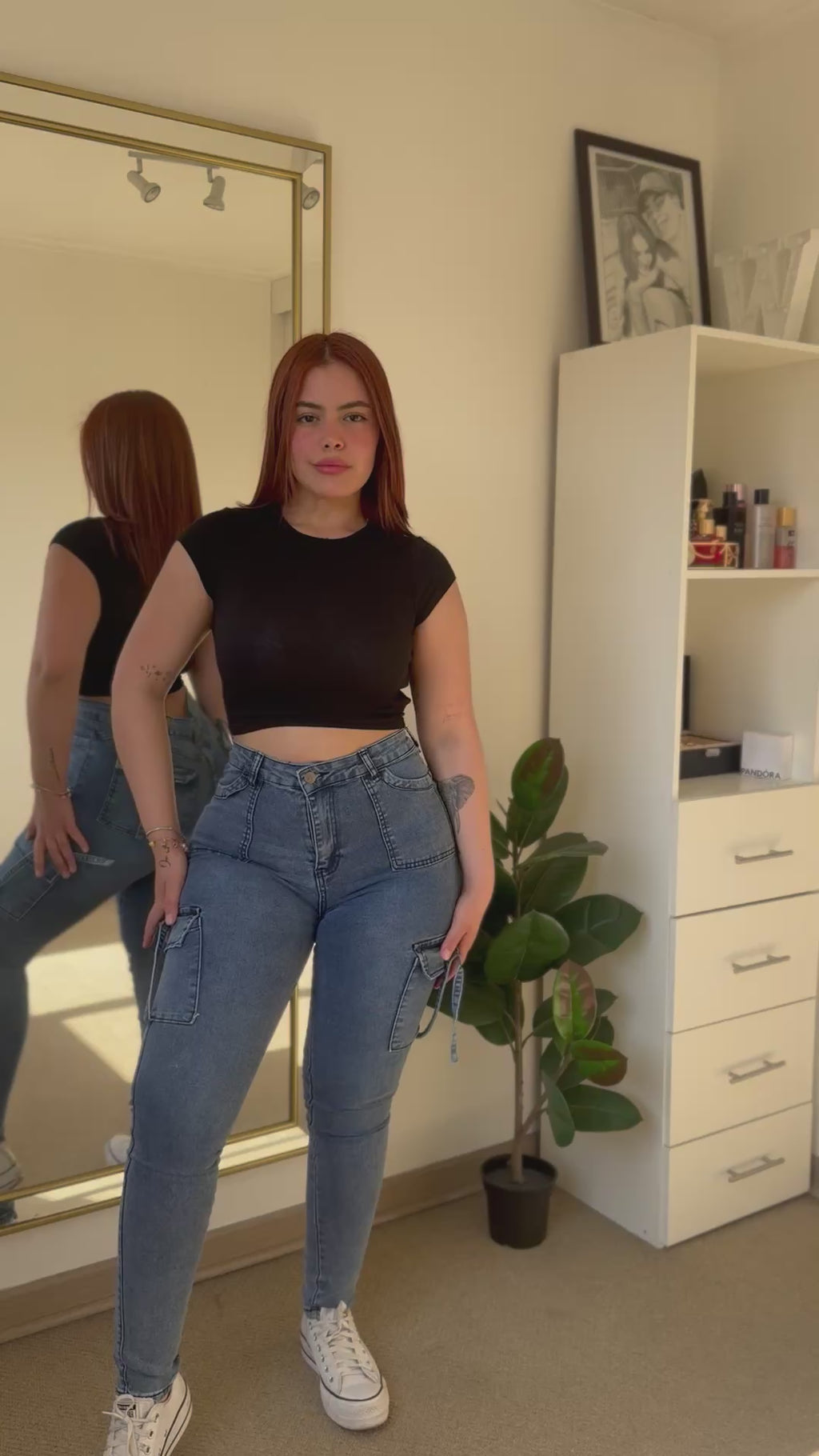 Jeans Skinny Cargo Push up